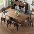 REONEY Dining Chairs Set of 8, Mid-Century Modern Upholstered PU Leather Chairs by REONEY