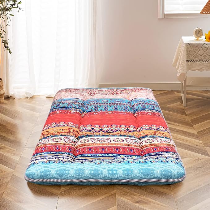 MAXYOYO Bohemian Floor Cot Mattress, Japanese Floor Mattress Narrow Twin Futon by MAXYOYO