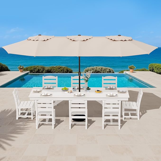 SERWALL 9 Piece Outdoor Dining Set - Image 9