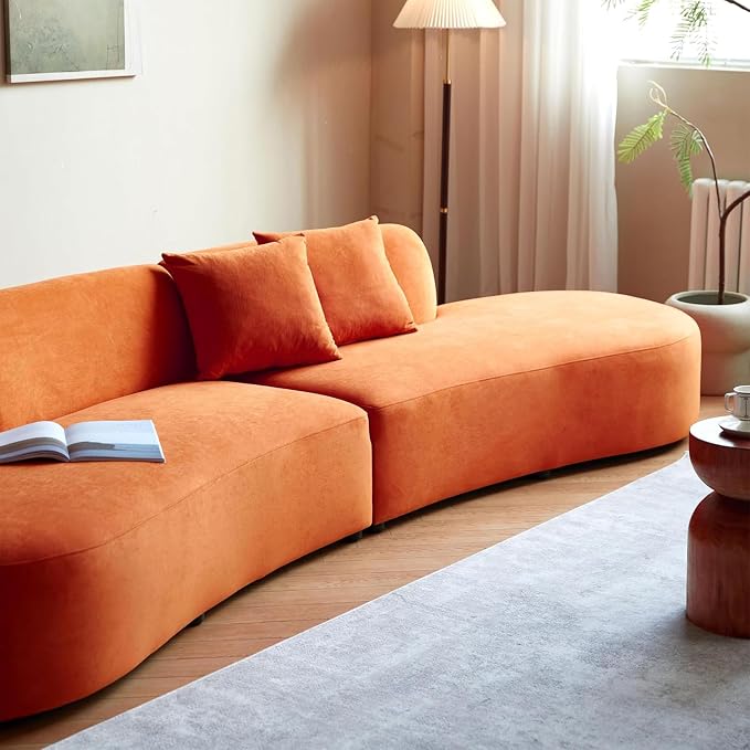 Container Furniture Direct 132" Curved Sofa - Image 6