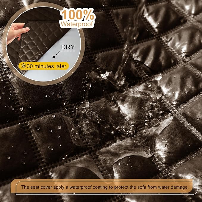 HDCAXKJ 100% Waterproof Reclining Sectional Couch Covers L Shape Recliner Sofa - Image 3