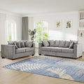 2 Pieces Velvet Couch and Loveseat Sets, Mid Century Modern Couch by JEEOHEY