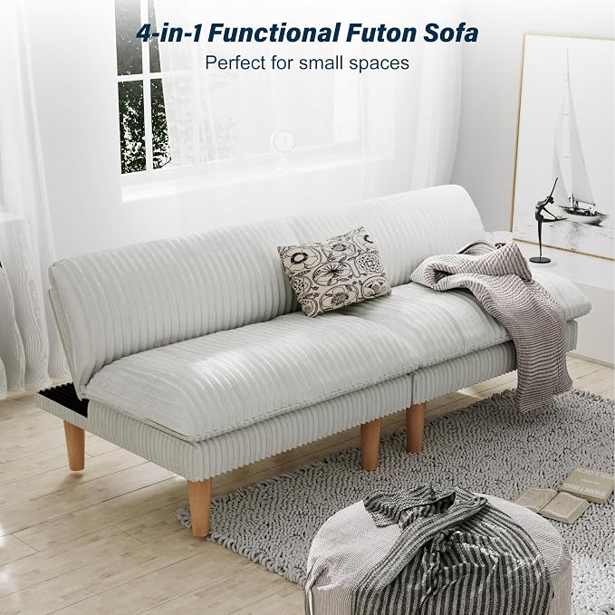 Ribilake 69" Futon Sofa Bed, 4 in 1 Multi-Function Couch Sleeper - Image 8