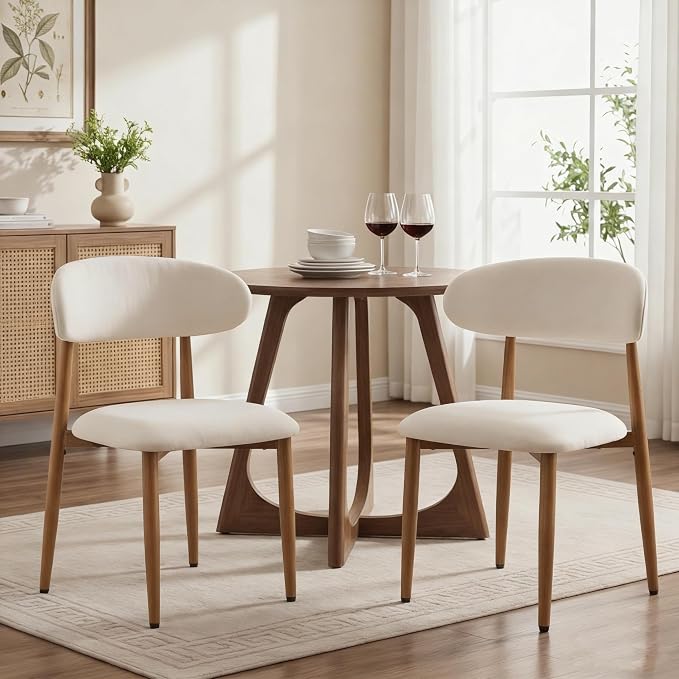 UVV Dining Chairs Set of 8, Metal Kitchen Chairs - Image 4