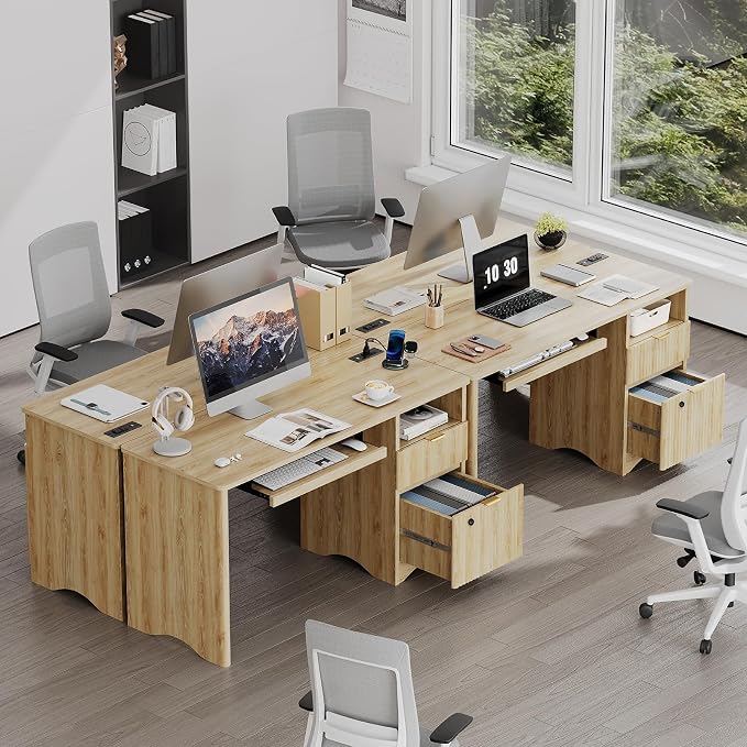 Bestier 55 Inch Wood Computer Desk - Image 8