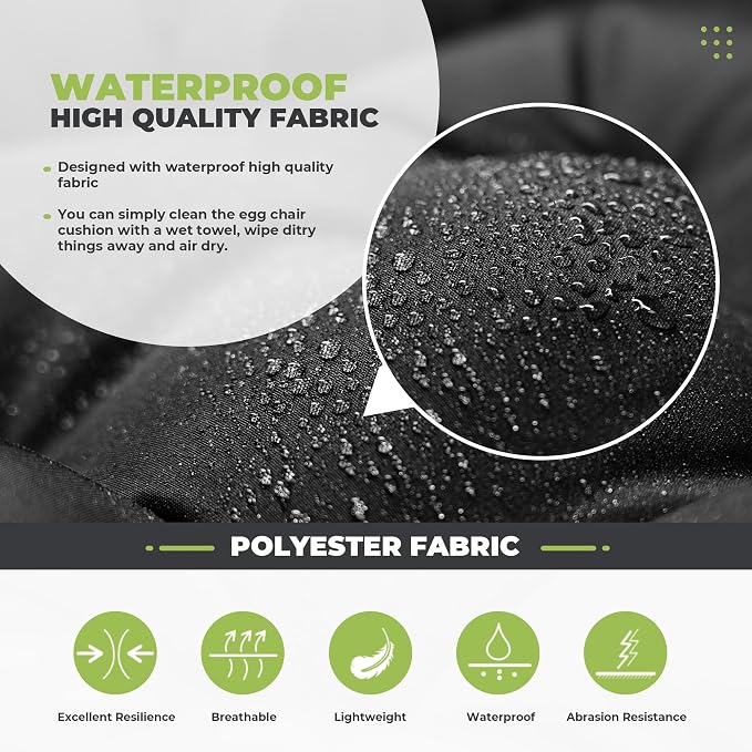 DANGHOOGY Wicker Chair Cushions, Waterproof Outdoor Loveseat Cushions - Image 4