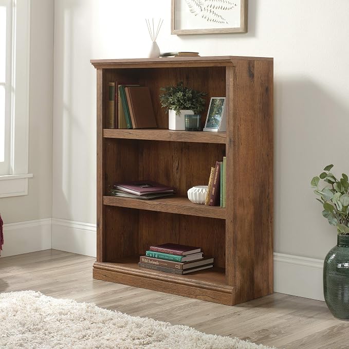 Sauder 3 Tier Book Shelf Wooden Bookcase Multipurpose Bookshelf - Image 2