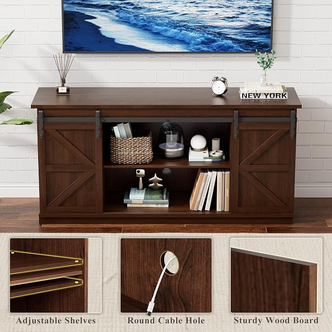 YESHOMY TV Stand for Televisions up to 65 Inches, - Image 7