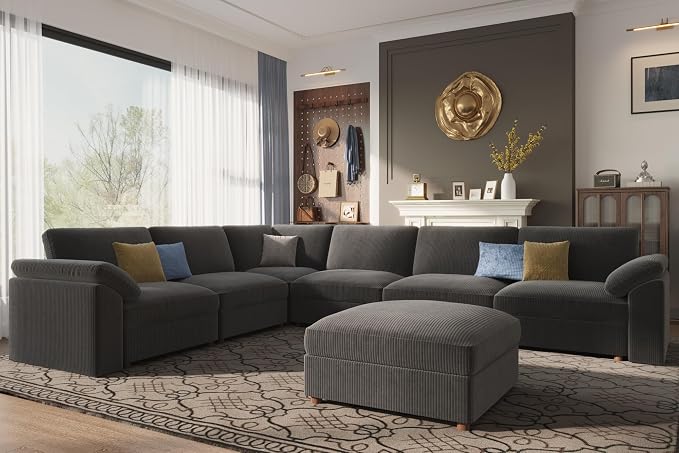 EASE MOOSE Oversized Sectional Modular Sofa, Large L Shape Sectional Couch Wide - Image 3