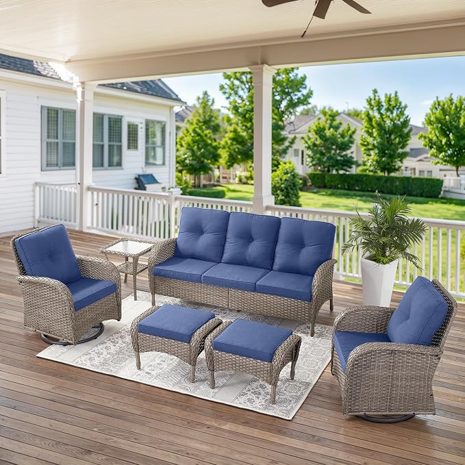 Belord 6 Pieces Wicker Patio Furniture Set by Belord