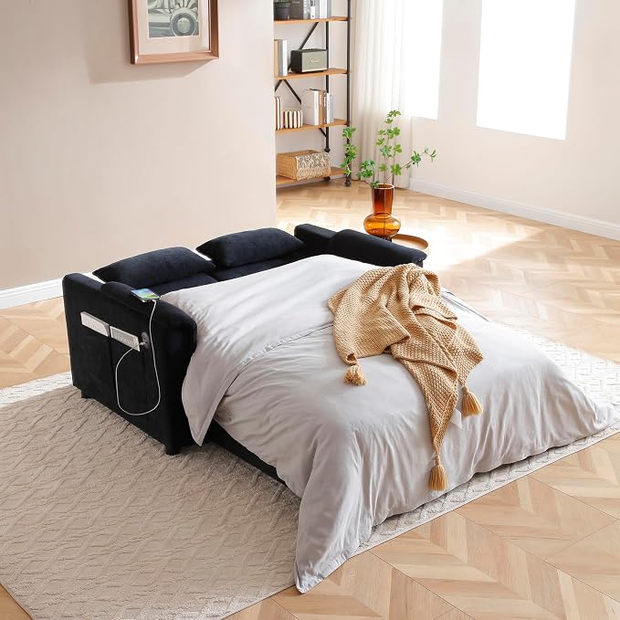 55.5" Small Sleeper Sofa Couch - Image 5