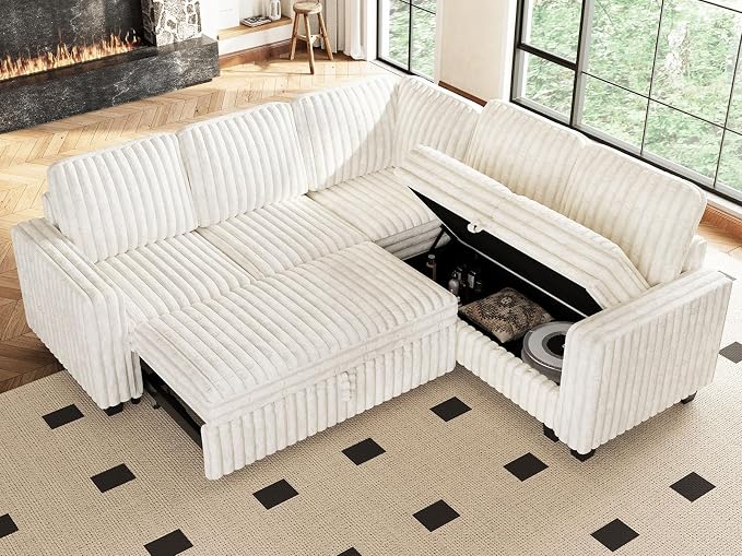 Belffin Corduroy Sleeper Sofa - Image 6