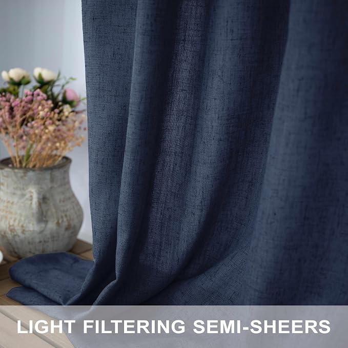 Navy Blue Curtains 72 Inch Length - Image 4