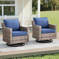 Outdoor Swivel Rocker Patio Chairs-High Back Wicker Swivel Rocker Patio Chairs by AMCLOBA