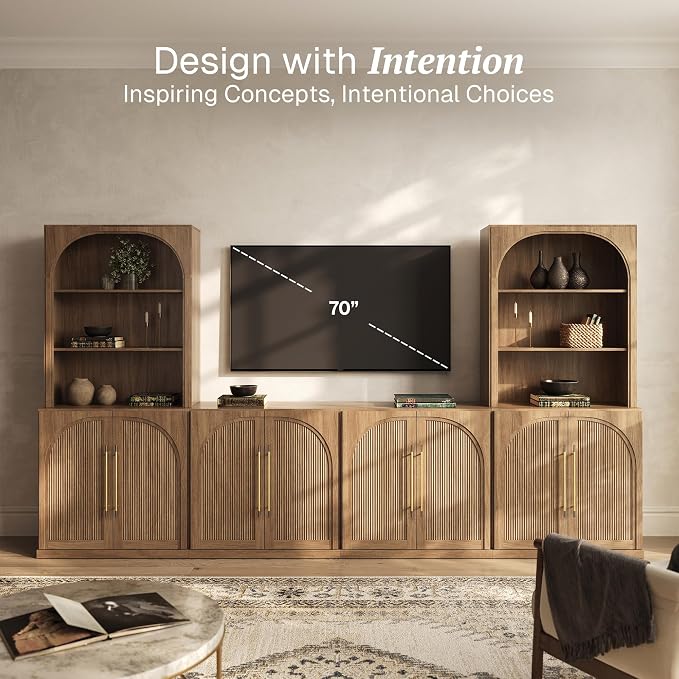 BELLEZE 6-Piece Modular TV Stand, Entertainment Center - Image 3