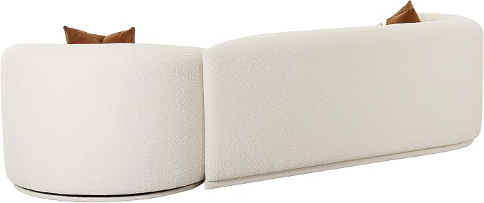 Tov Furniture Fickle Cream Boucle 2-Piece Modular LAF Sofa - Image 7