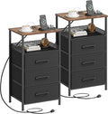 JARHETUN Nightstand Set of 2, Night Stands by JARHETUN