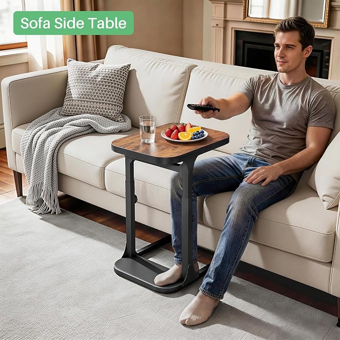 Kitstorack Ultra Stable & Durable End Table, Ajustable Height C Shaped Side - Image 7