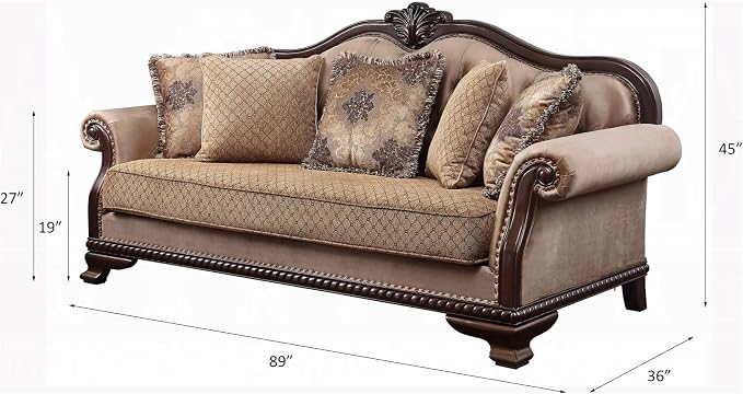4PS Traditional Collection Living Room Set Formal Luxury Sofa Set Includes Sofa - Image 3