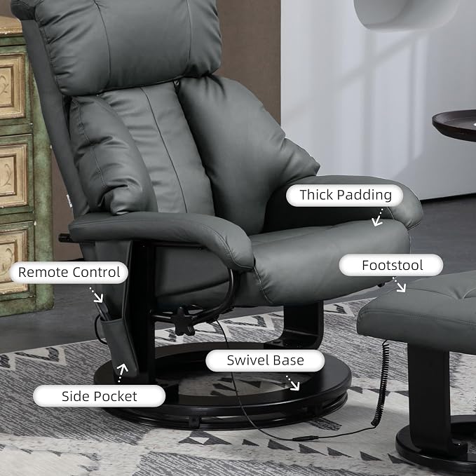 HOMCOM Massage Recliner Chair - Image 6