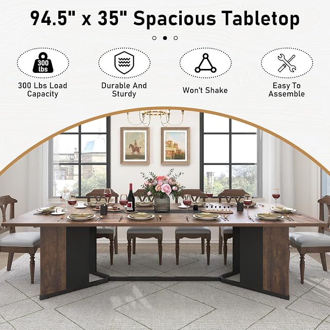 Hlivelood 94Inch Large Dining Table - Image 3
