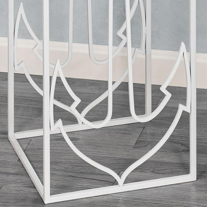 Nautical Anchor Slat Wood and Metal Nesting Table Set of 2, 27 and 30 Inches - Image 5