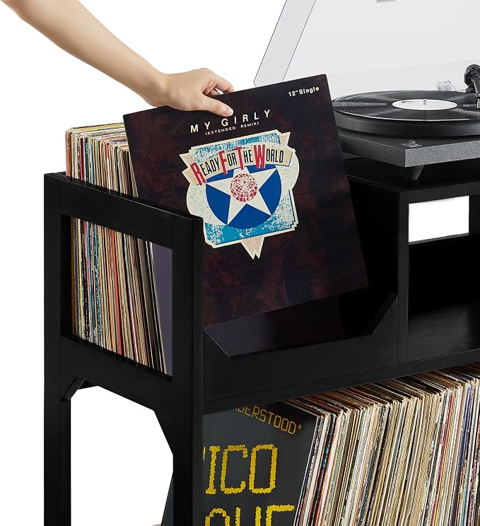 Crosley Furniture Asheville Mid-Century Modern Media Console Record Player Stand - Image 13