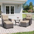 ALAULM 5-Piece Outdoor Swivel Rocking Chair Set by ALAULM