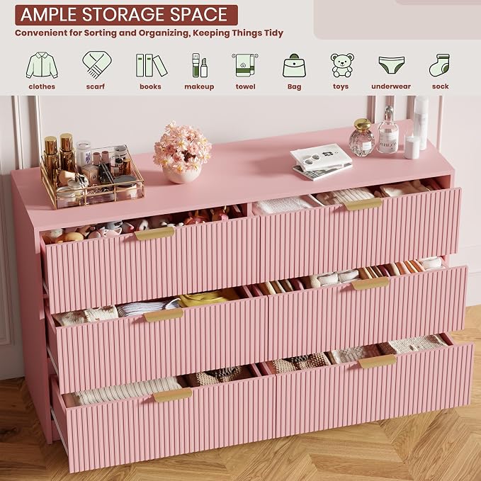 Garvee 6 Drawers Dresser for Bedroom - Image 7