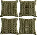 Fancy Homi 4 Packs Boho Moss Green Decorative Throw Pillow Covers 26x26 Inch by Fancy+Homi