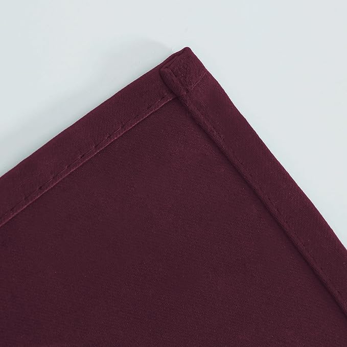 LEMOMO Burgundy Red Thermal Blackout Curtains/52 x 54 Inch/Set of 2 Panels Room - Image 8