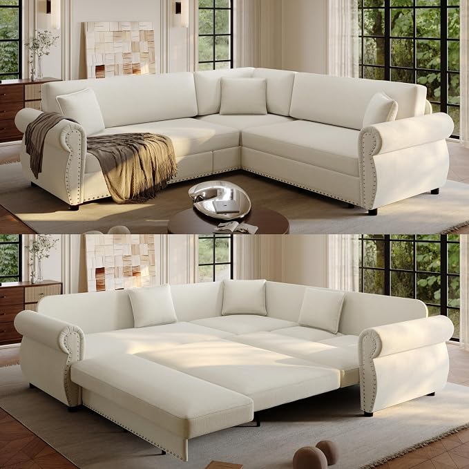 88.2" Sectional Sleeper Sofa by Unknown