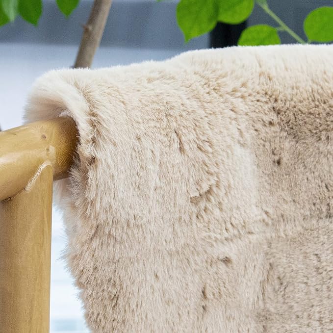 ORINOVA Light Brown Beige Plush Washable Fluffy Area Rugs - Image 3