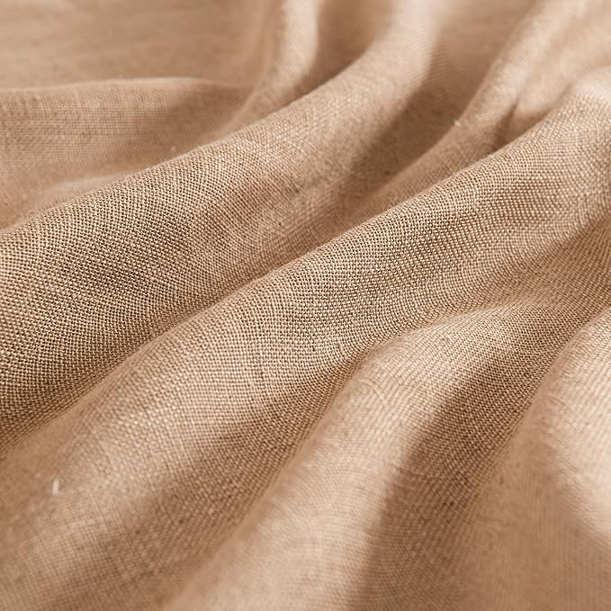 MIULEE Brown Linen Curtains 90 Inches Long - Image 4