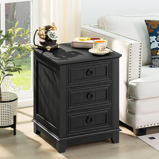 Joaxswe Farmhouse Night Stand Set of 2, Dresser - Image 9