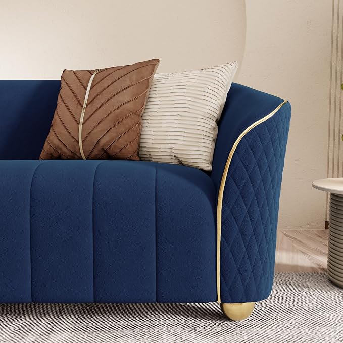 2-Piece Luxury Velvet Sofa Set for Living Room, Elegant Design Couch Set - Image 6