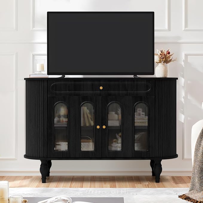 XUZENEST 47'' Fluted Sideboard Buffer Cabinet - Image 8
