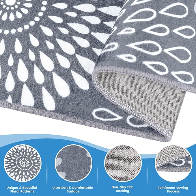 StepRite Runner Rug 2 x 6 ft, Washable Rugs, Hallway Runner Rugs, Kitchen - Image 3