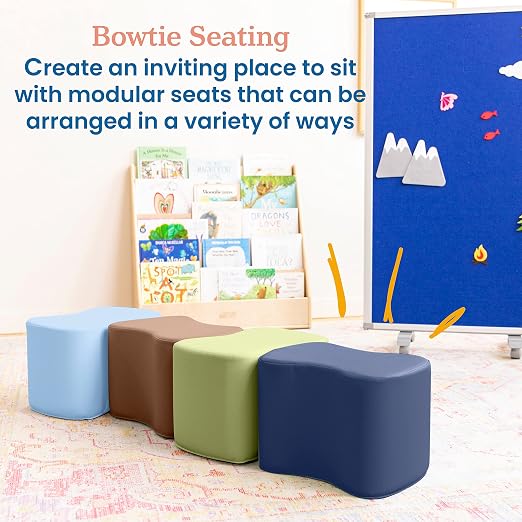 ECR4Kids SoftZone Toddler Modular Stool Seating Set, Classroom Furniture - Image 4