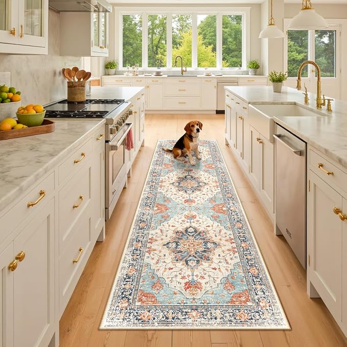 RELEANY Area Rugs 2'6"x8' Runner Rug Non Slip Washable by RELEANY