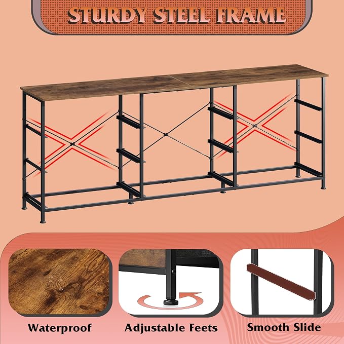 WLIVE 63''W Dresser for Bedroom, Dresser TV Stand for 65, 75 inch TV, Wide - Image 7