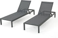 Christopher Knight Home Cape Coral Outdoor Aluminum Chaise Lounges by ChristopherKnightHome