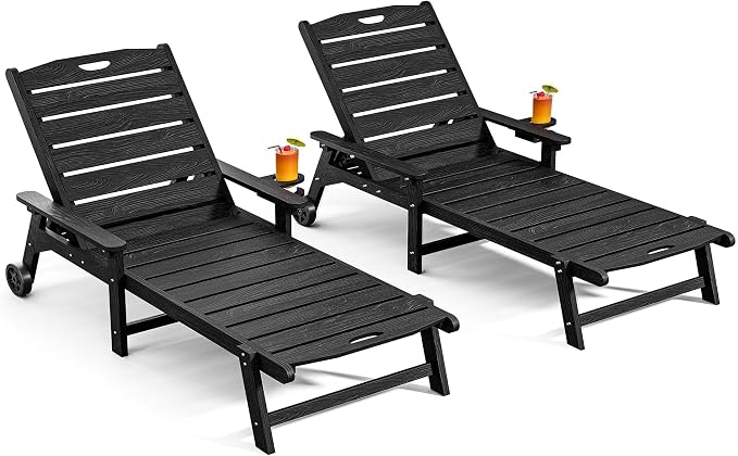Outdoor Lounge Chair Set of 2 by LegacyAmerhomeDirect