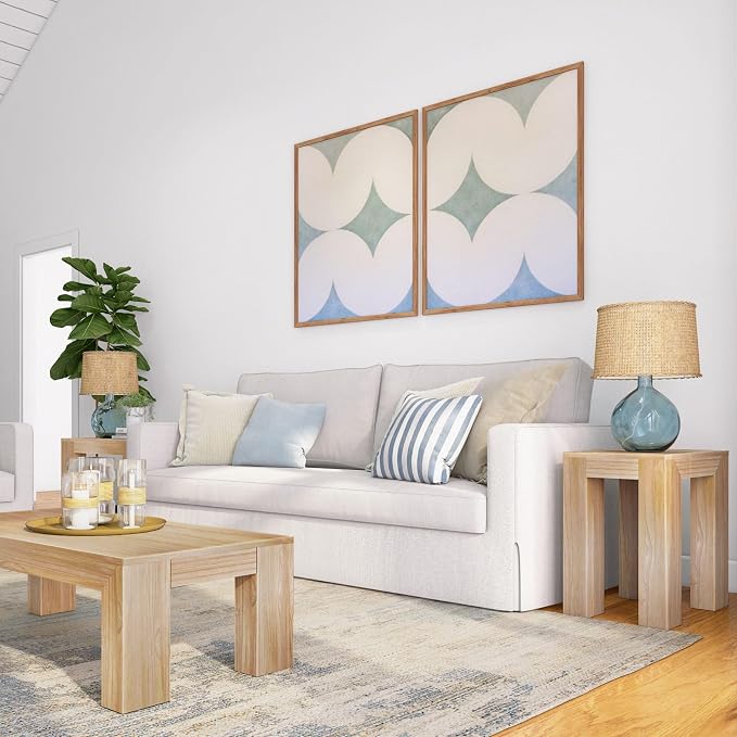 Plank+Beam Modern Rectangular Side Table, Slim Side Table - Image 4