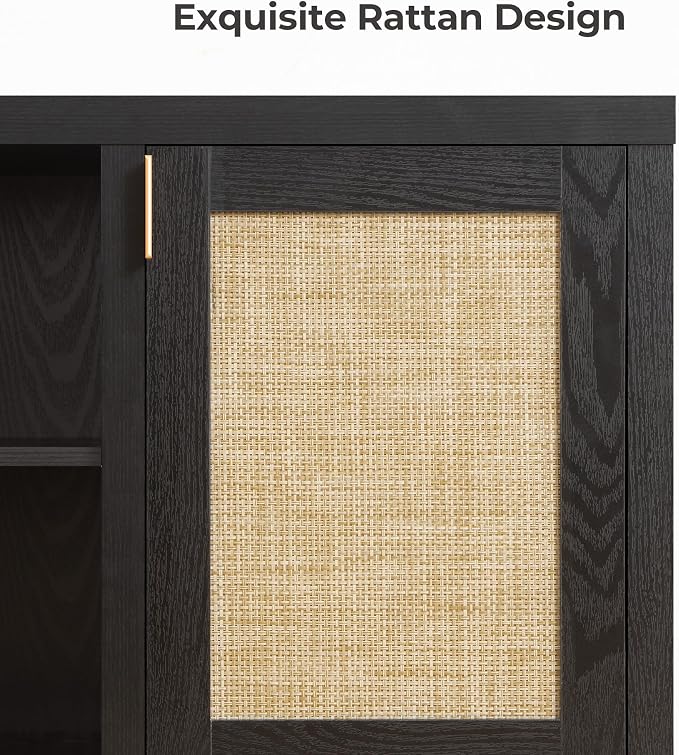 SICOTAS Rattan TV Stand for Living Room - Image 4