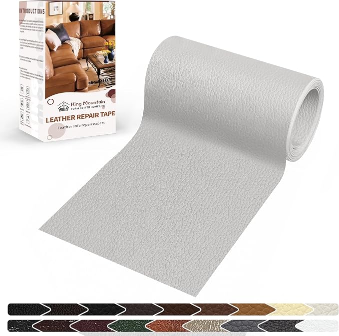 KING MOUNTAIN Leather Repair Patch, 4 x 63 Inches self Adhesive Leather Repair by ForABetterHomeLife