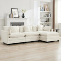 111'' Sectional Cloud Deep Seat Couch, Modern Comfy Chenille L Shaped Sectional by WUTUTUEE