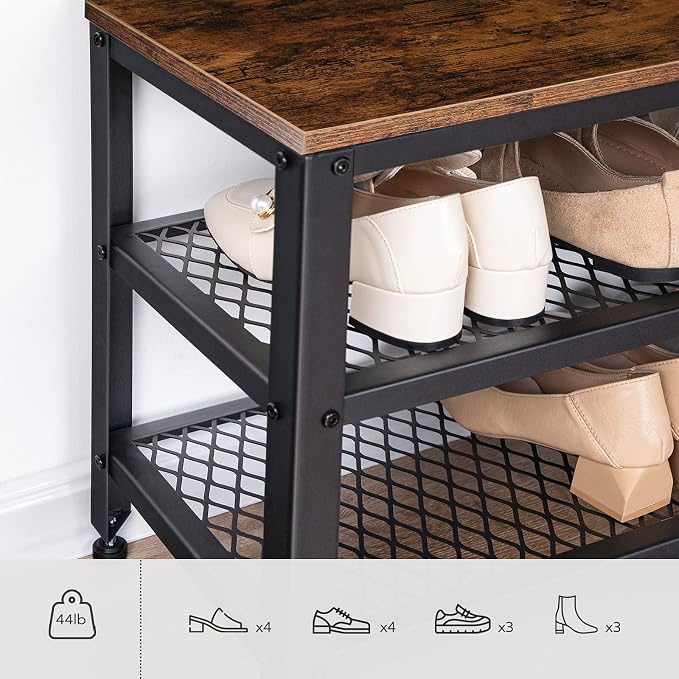 HOOBRO Hall Tree Entryway Storage Bench, Coat Rack Shoe Bench, Shoe Rack - Image 6