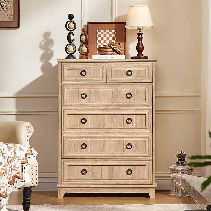 Joaxswe Farmhouse 6 Drawer Dresser - Image 6