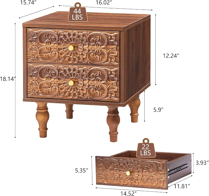 Nightstand, Farmhouse Bedside Table - Image 2